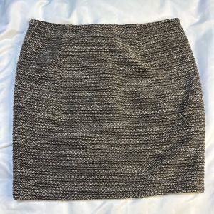 Ann Taylor Brown Woven Pattern Mini Skirt - Size 8